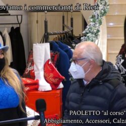 Emanuela Petroni presenta in TV i commercianti di RIETI – PAOLETTO “al corso” dal 1730 Abbigliamento