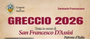 Greccio, celebrazioni per San Francesco Patrono d’Italia