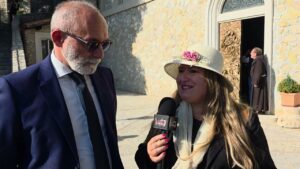GRECCIO: Il sindaco Paolo Rinalduzzi al Santuario