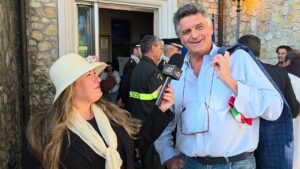 GRECCIO: Il sindaco Roberto Angeletti al Santuario